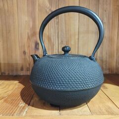 【愛品館 市原店】南部鉄器 鉄瓶 新丸アラレ 2.2Lの画像