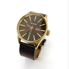 ★Nixonニクソン★Sentry Solar Leather Watchの画像