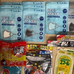 【未使用多数】マスク・洗剤・手袋・コード・掃除用品など日用品まとめ売りセット！ICE MASK、Victorian Mask、エール洗剤、セスキ、電源コード、軍手、収納袋などバラエティ豊富！お得な詰め合わせ／直接引取希望  の画像