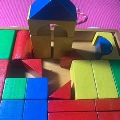 木の積み木の画像