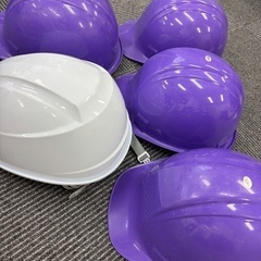 防災☆ヘルメット！紫＆白の画像
