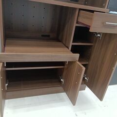 リユースのサカイ栃木店★ジモティ割あり★  食器棚 ブラウン W90×D45×H180 クリーニング済み TC9848の画像
