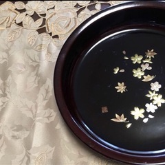 山中塗　漆　盛器　金彩　の画像