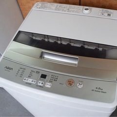 AQUA/アクア 4.5Kg 全自動洗濯機 2023年製 AQW-S4M の画像