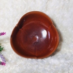 嘉峰窯　伊藤聡作　京焼 清水焼 　はんなり 柿釉綴じ盛鉢　の画像