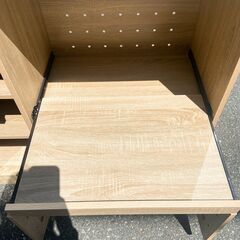 極美品 食器棚 収納棚 レンジ台 キッチン収納 ２口コンセントの画像