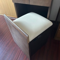 ニトリ　三面鏡ドレッサー Nノワル（DBR）の画像