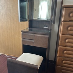 ニトリ　三面鏡ドレッサー Nノワル（DBR）の画像