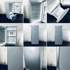 ID:rg220829 パナソニック Panasonic 冷蔵庫 一人暮らし 中古 2017年製 2ドア 168L シルバー ファン式 右開き NR-B17AW-S  【リユース品：状態C】【送料無料】【設置費用無料】の画像