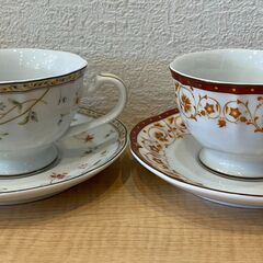 ★格安　コーヒーカップ＆ソーサー4客セット　うつわ工房　花柄　バレンシアロイヤルカップの画像