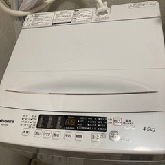 洗濯機ハイセンス　四.五キロの画像