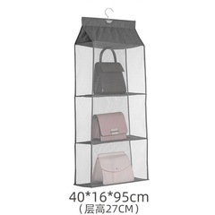 4個セット吊り下げ式バッグ収納ハンガー鞄収納 折り畳みの画像