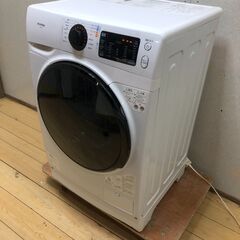 【美品 】アイリスオーヤマ ドラム式洗濯機 FL81R-W 8kg 2020年製　乾燥機能付き　白　IRIS OHYAMA　取扱説明書付　　引越し　中古家電　【糸島市内 送料無料】88251-2-020の画像