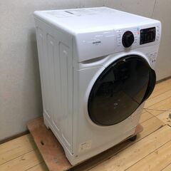 【美品 】アイリスオーヤマ ドラム式洗濯機 FL81R-W 8kg 2020年製　乾燥機能付き　白　IRIS OHYAMA　取扱説明書付　　引越し　中古家電　【糸島市内 送料無料】88251-2-020の画像