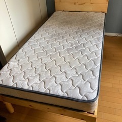 【注目】【美品】シングルベッド　マットレス　セット！！の画像
