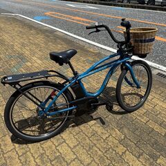 Panasonic　BP02　パナソニック　電動アシスト自転車（ブルー）　ビーチクルーザータイプでとってもおしゃれです♪の画像