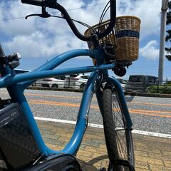 Panasonic　BP02　パナソニック　電動アシスト自転車（ブルー）　ビーチクルーザータイプでとってもおしゃれです♪の画像