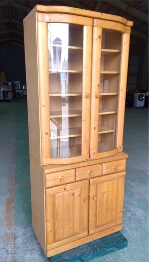 【成約済み】木製食器棚 キッチンボード 高さ195cm 幅82cm