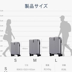 新品未使用 キャリーケースSサイズの画像