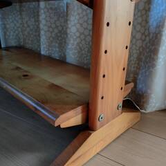 ヒノキのオープンラック　昭和レトロ飾り棚の画像