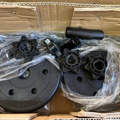 BTM バーベル兼用? ダンベル 10キロ 2セット 計20キロ 未使用の画像