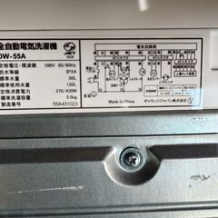 ジャングル×2 和泉大型良品館 DIQUA 洗濯機 5.5kg DW-55A 2024年製の画像