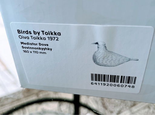 イッタラ バード バイ トイッカ メディエータードーブ  Birds by Toikka オイバトイッカ クリア