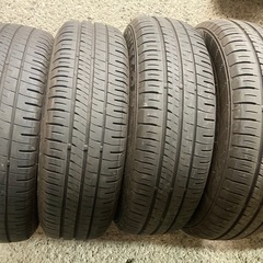15インチ夏タイヤアルミホイールセット 15×5.5j 4H 100PCD+42 ダンロップ 185/65R15 4本 溝あり 格安 アクアノートフィットシエンタスペイドなどにの画像