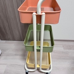 コストコ　キッチンワゴン　パステルカラー　3色　トロリーワゴンの画像
