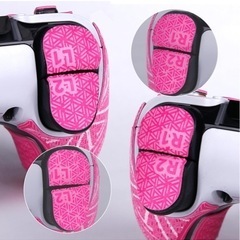 コントローラーグリップ PS5PS4滑り止めカット済1セットピンクPINKの画像