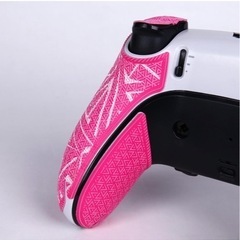 コントローラーグリップ PS5PS4滑り止めカット済1セットピンクPINKの画像