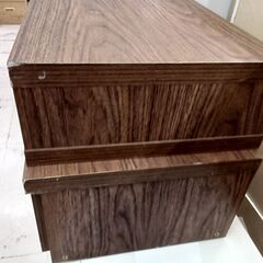 リユースのサカイ栃木店★ジモティ割あり★  TV台 ブラウン×マルチ W105～×D39×H40.5 クリーニング済み TC9856の画像