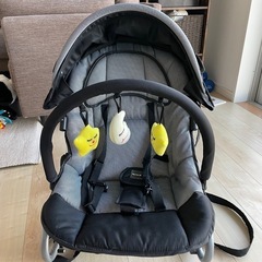 【美品】KATOJI カトージ ベビーバウンサー  NewYorkBaby ブラック 説明書付きの画像