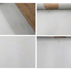 ３人掛けソファ カウチソファ オットマン付き ファブリック ダークブラウン 布製 西岡店の画像