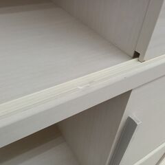 リユースのサカイ栃木店★ジモティ割あり★  キャビネット ホワイト W80×D38×H161 クリーニング済み TC9858の画像