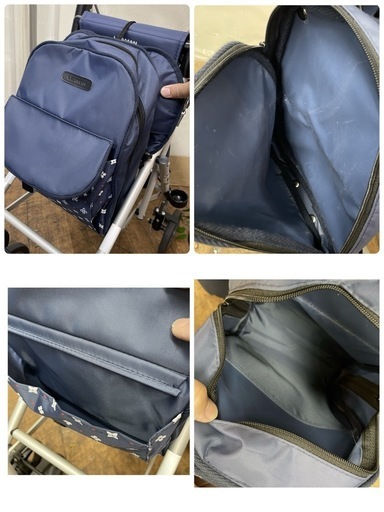 R439 ☀️ リーマン LEAMAN シルバーカー サポータープチ ネイビー ⭐ クリーニング済