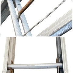 手渡し/近隣配達のみ■2連ハシゴ 梯子の高さ 約354cm〜約550cm 型番 メーカー不明 現状渡し 中古品■ジモティ姫路の画像