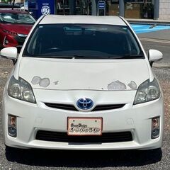 【自社ローン】★保証人なし★全国対応★プリウス S ★白★ナビ付き★ETC★車検R8/10の画像