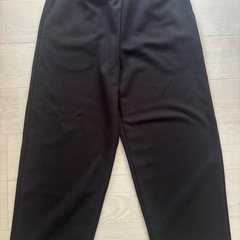UNIQLO スウェットワイドパンツ M ブラックの画像