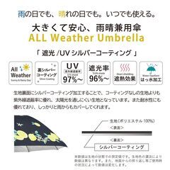 新品・未使用 / 雨でも晴れでも安心★ シルバーコーティング雨晴兼用　55cm耐風楽ミニ『Anemone』の画像