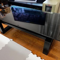 Looseシリーズ センターテーブル  ガラステーブル 横長 ローテーブル  ブラックガラス モダン シンプルArmonia の画像