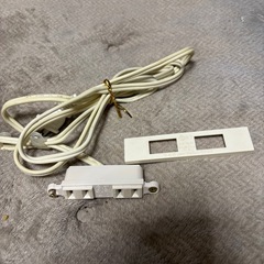 コンセント　2口　DIY ケーブル付　白の画像