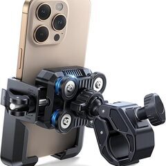 JOYROOM 携帯電話ホルダー 自転車 オートバイ 2025 アップグレード 4点振動減衰 スマートフォンホルダー 自転車ハンドルバー 携帯電話ホルダー オートバイ iPhone16およびSamsungなど 防振　まとめ買い歓迎　卸ます　アマゾン引き上げ商品　倒産品　ネット商材　卸ます　転売　アマゾン引き上げ商品　卸し　問屋　倒産品　転売OK　ネット商材　アマゾン　商品　景品　コンペ　新品　未使用　卸売り　卸売の画像