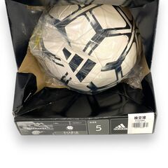 【コストコ・アウトレット】アディダス　サッカーボール　スターランサーホワイト　5号球　JFA検定球の画像
