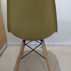 シェルチェア　昭和レトロヴィンテージ　イームズ　イエローの画像
