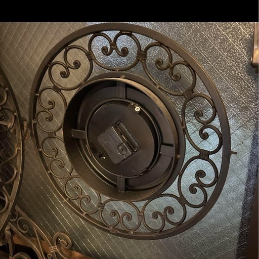 アイアン製壁掛け時計 柱時計