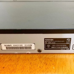 TOSHIBA ブルーレイレコーダーの画像