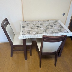 Dining Set 3 Piece Dining Set 2 Seater Solid Wood Dining Table Set Dining 2 Chairs Folding Tableの画像