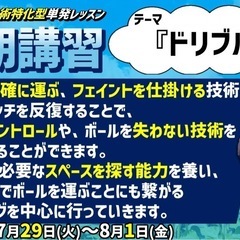 ✨いよいよ！夏休みの単発サッカー教室！夏期講習開催いたします😆✨の画像