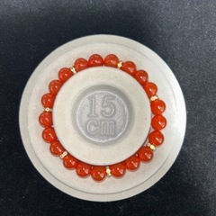 レッドアゲート（赤瑪瑙）8mmブレスレット☪️15.5cmの画像